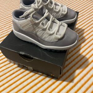 Kids Gray and White Sneakers